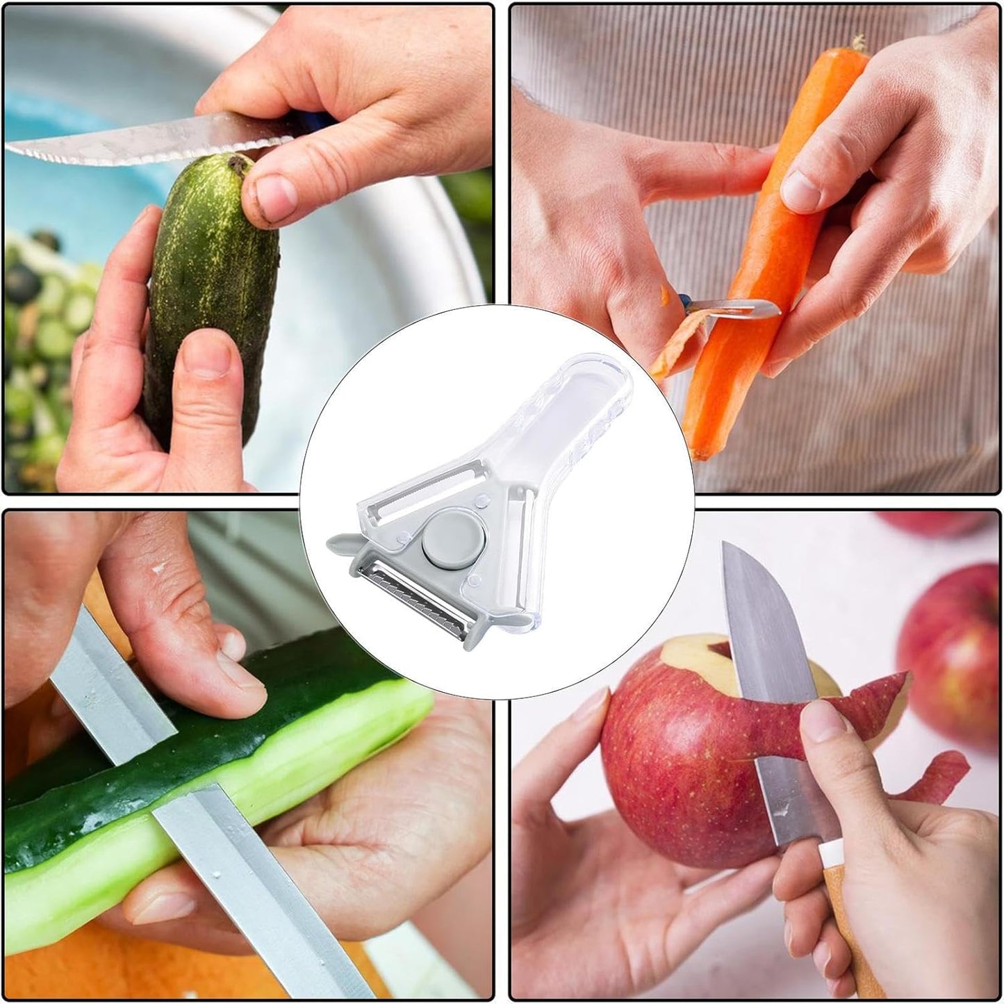 Grater - Cheese Grater - Portable Switchable Peeler - Small Switchable Stainless Steel Food Grater - with Spoon Hole - Blue