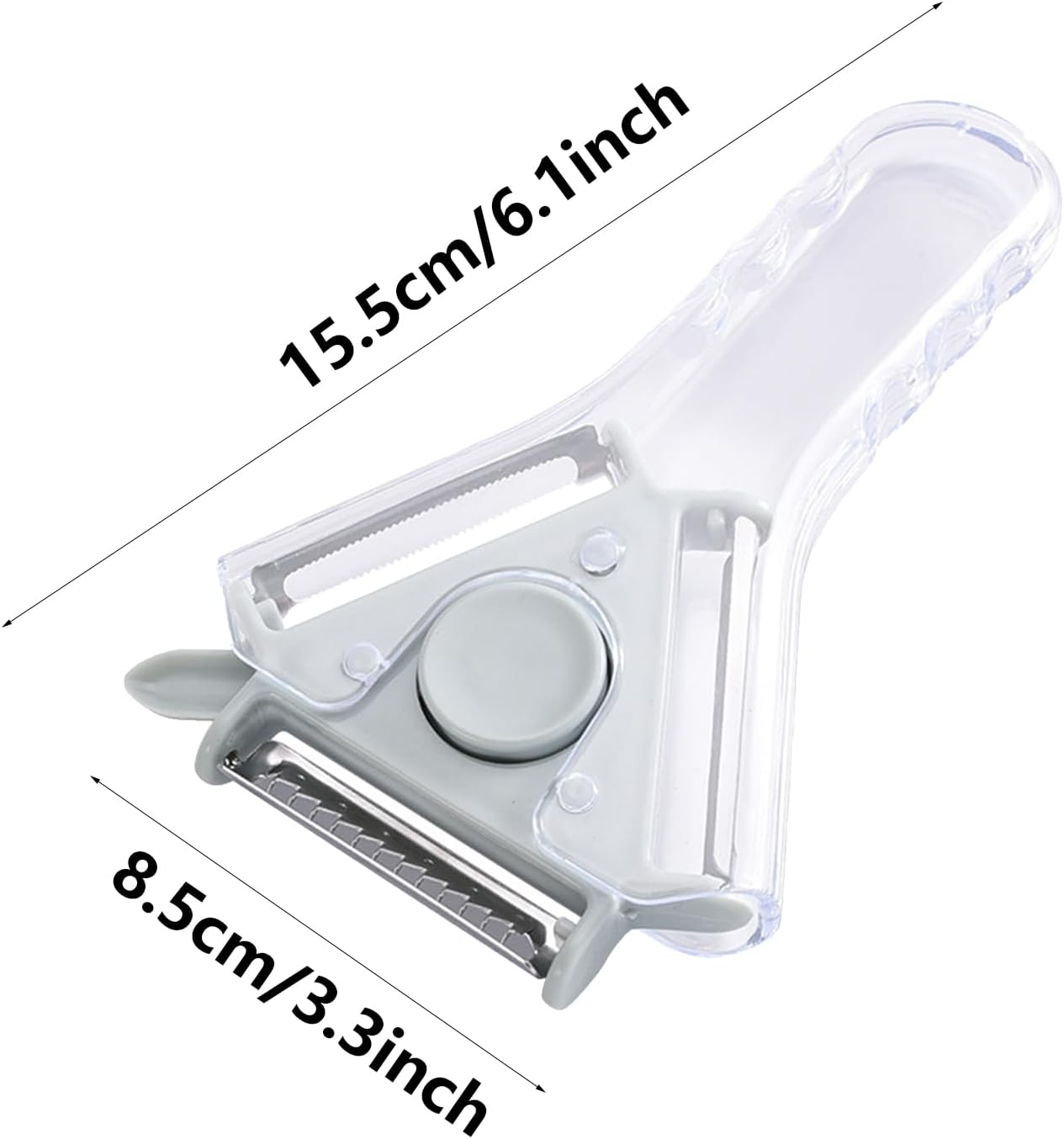 Grater - Cheese Grater - Portable Switchable Peeler - Small Switchable Stainless Steel Food Grater - with Spoon Hole - Blue