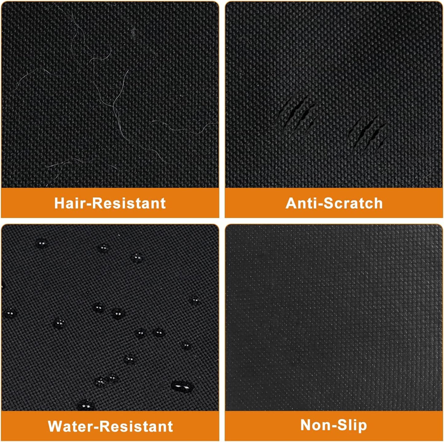 Dog Blanket Car Back Seat - Dog Trunk Liner - Non-Slip & Waterproof Backseat Cover for Pets - Durable Washable Trunk Liner for Travel - Suitable for Small and Medium Cars and Trucks - Black