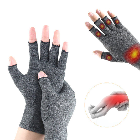 Rheumatism Gloves - Compression Gloves - Unisex - Osteoarthritis - Rheumatism - Arthritis - Repetitive Strain Injury- Carpal Tunnel Syndrome-M - Gray