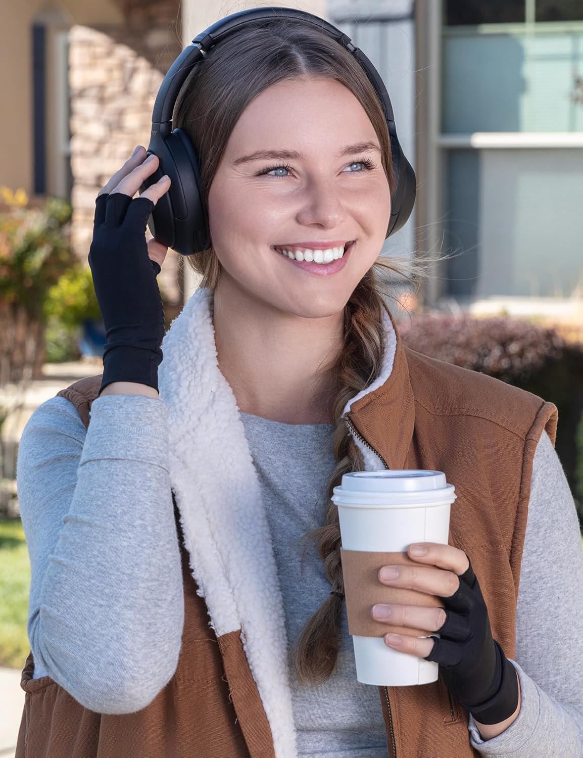 Rheumatism Gloves - Compression Gloves - Unisex - Osteoarthritis - Rheumatism - Arthritis - RSI - Carpal Tunnel Syndrome - XL - Copper Half Finger