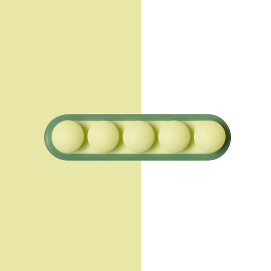 Pea Pod Cable Organizer - Green - Self-Adhesive Cable Holder - Silicone - For Office & Home