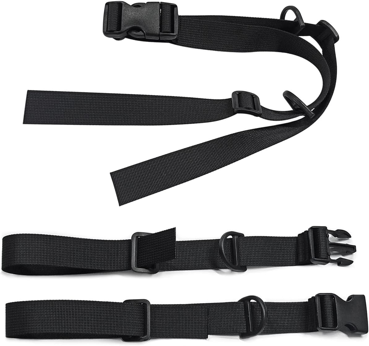 2 Pack Adjustable Backpack Chest Straps, Replacement Sternum Harness Straps for Hiking, Running, Camping and Travel Backpacks, Black