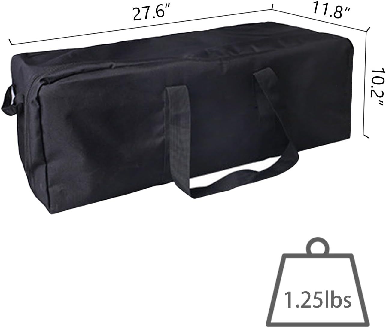 Foldable Heavy Duty Travel Duffle Bag, Sports Storage Bag for Camping, Hiking, Gym Equipment and Team Travel, Black, 70.1 x 30 x 25.9 cm