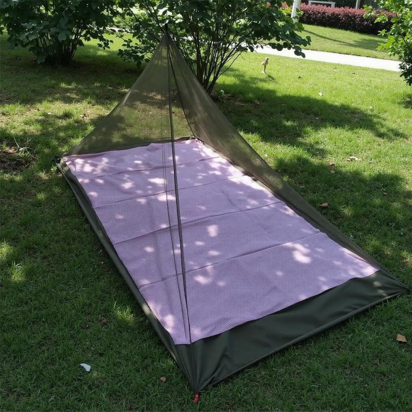 Ultralight Camping Mosquito Net, Fine Breathable Mesh Bug Net for Sleeping Bags, Tents, Hiking, Backpacking and Outdoor Sleeping, Green