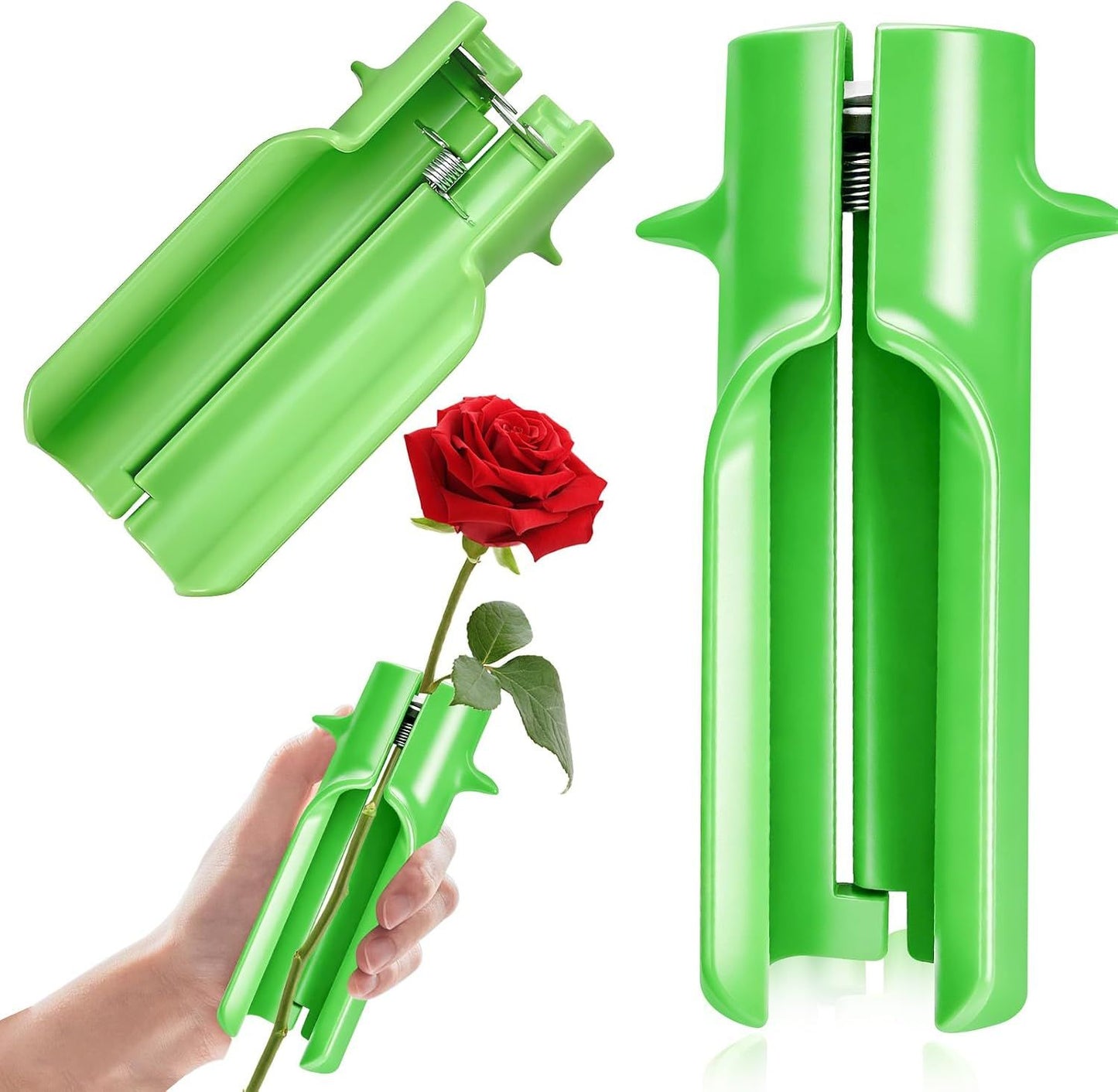 Green Rose Thorn Stripper Tool, Flower Stem Cleaner and Leaf Remover for Floral Arrangements, Gardening, Home Use and Professional Florists