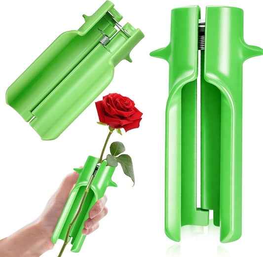 Green Rose Thorn Stripper Tool, Flower Stem Cleaner and Leaf Remover for Floral Arrangements, Gardening, Home Use and Professional Florists