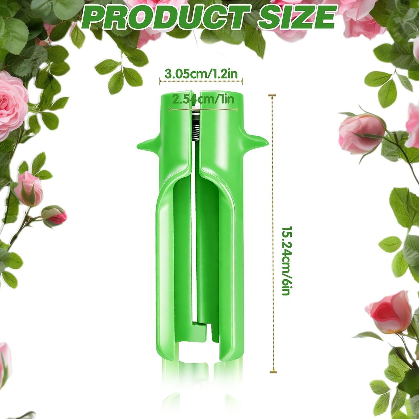Green Rose Thorn Stripper Tool, Flower Stem Cleaner and Leaf Remover for Floral Arrangements, Gardening, Home Use and Professional Florists