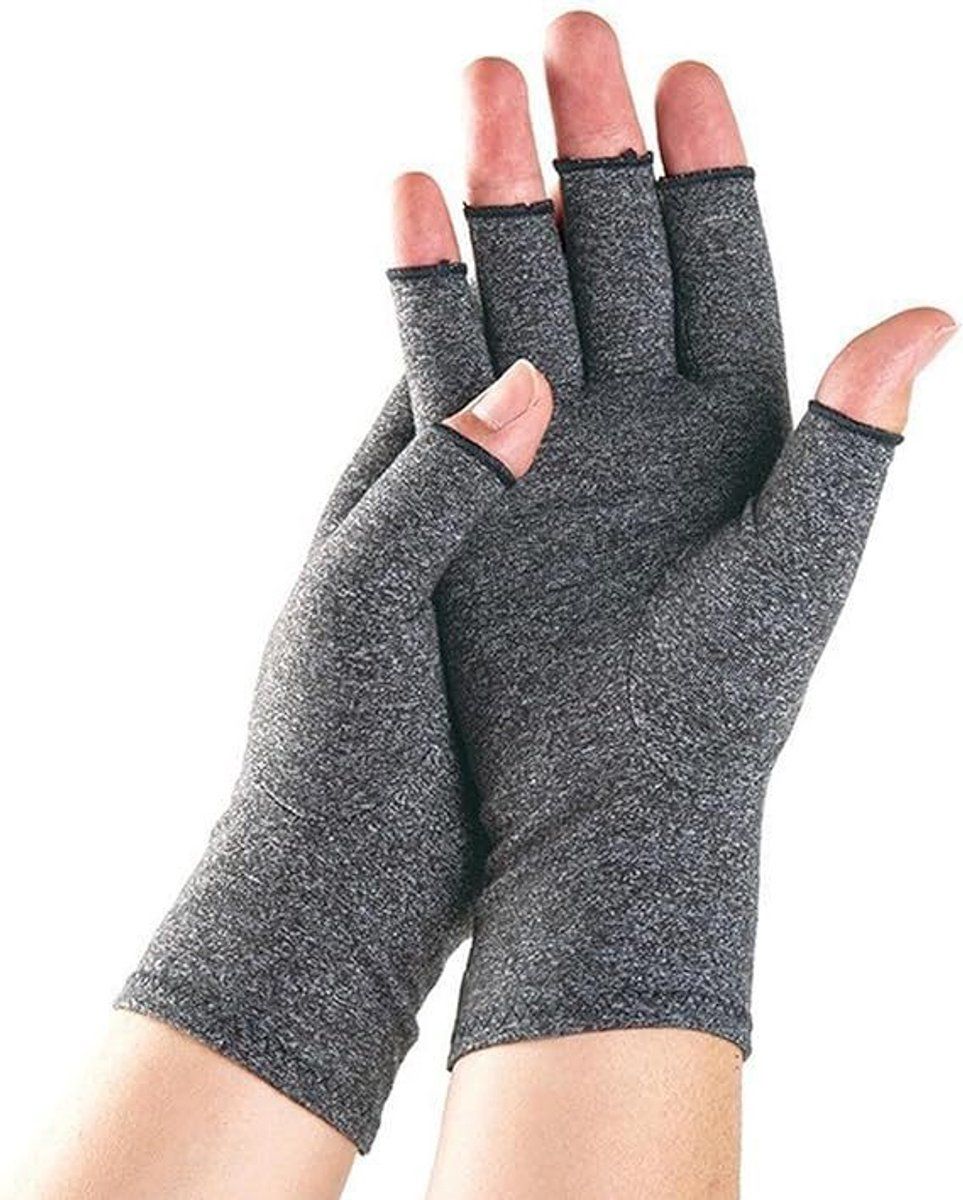 Fingerless Gloves, Wrist Warmers, Windproof Thermal Comfort, for Cold Weather, Travel and Daily Winter Wear, 22 x 8.8 cm, XL, Grey
