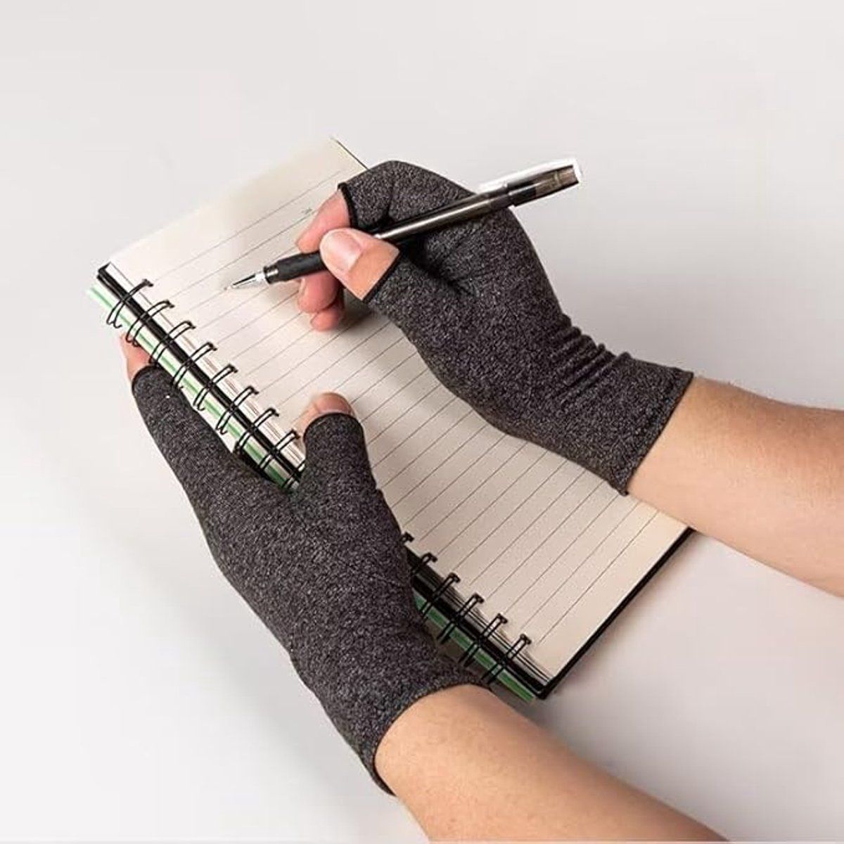 Fingerless Gloves, Wrist Warmers, Windproof Thermal Comfort, for Cold Weather, Travel and Daily Winter Wear, 22 x 8.8 cm, XL, Grey