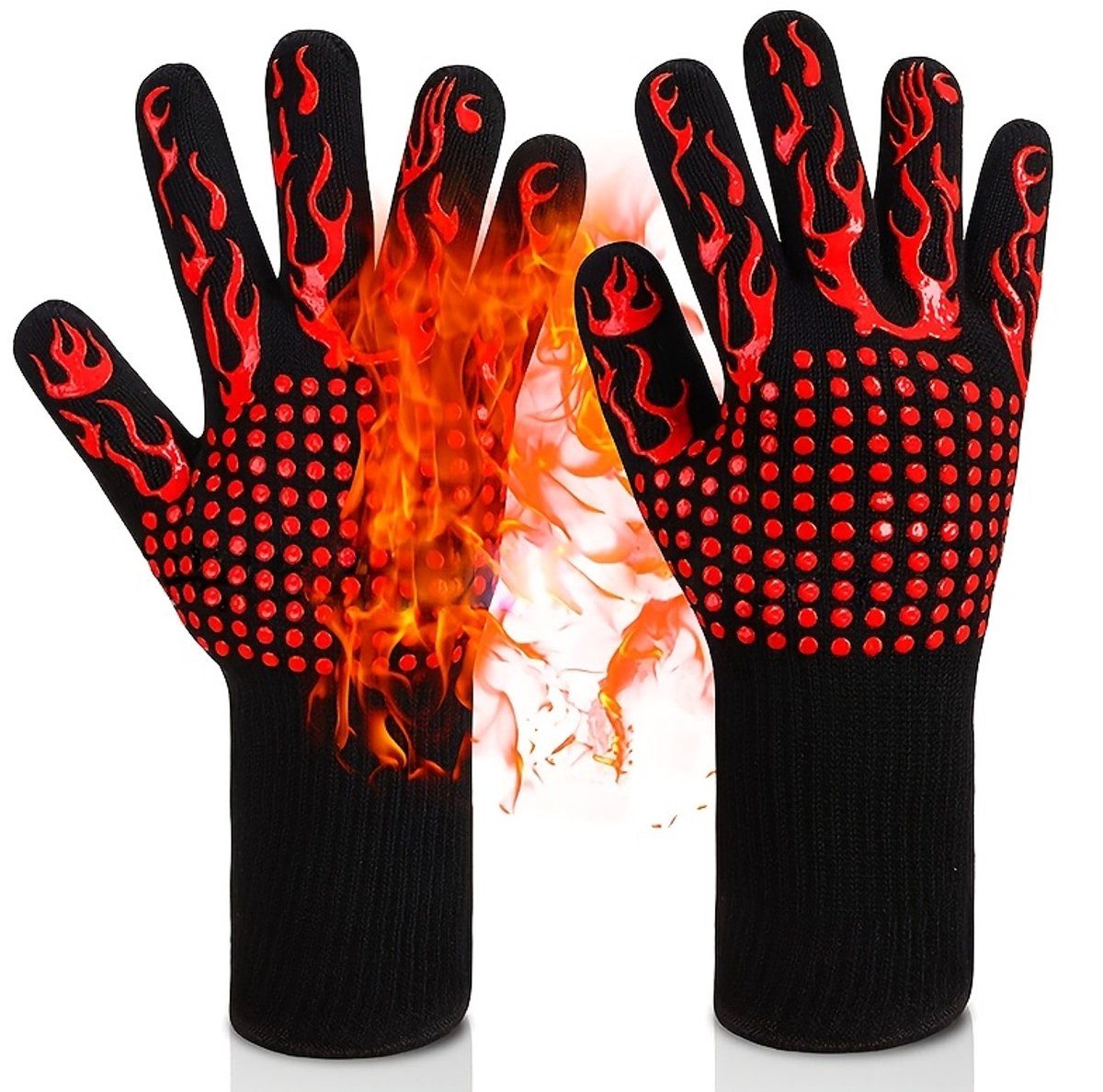 Resistant Kitchen Gloves, Resistant Oven Glove, Pan Trimmer, Safe for Oven, Microwave and Grill, Durable and Textured Grip