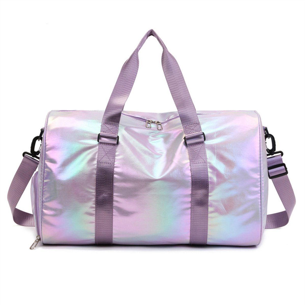 Women's Sports Bag, Girls' Sports Bag, Sports Bag with Shoe Compartment, Waterproof Sports Bag, Children's Dance Kit, Women's Weekend Bag, Purple