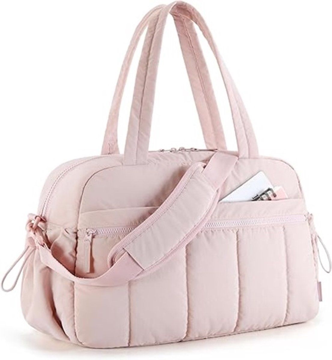 Sports Bag for Women and Men with Wet Compartment, Compact Weekend Travel Bag for Training, Sports and Travel, Pink, 40 x 20 x 28 cm