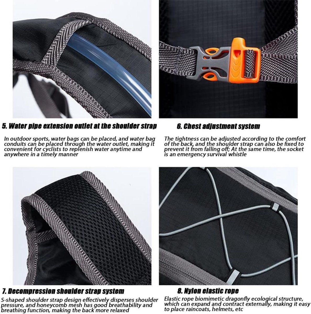 Outdoor Sports backpack water bladder, Cycling leisure mountaineering running hiking shoulder water bladder backpack, Vegetables
