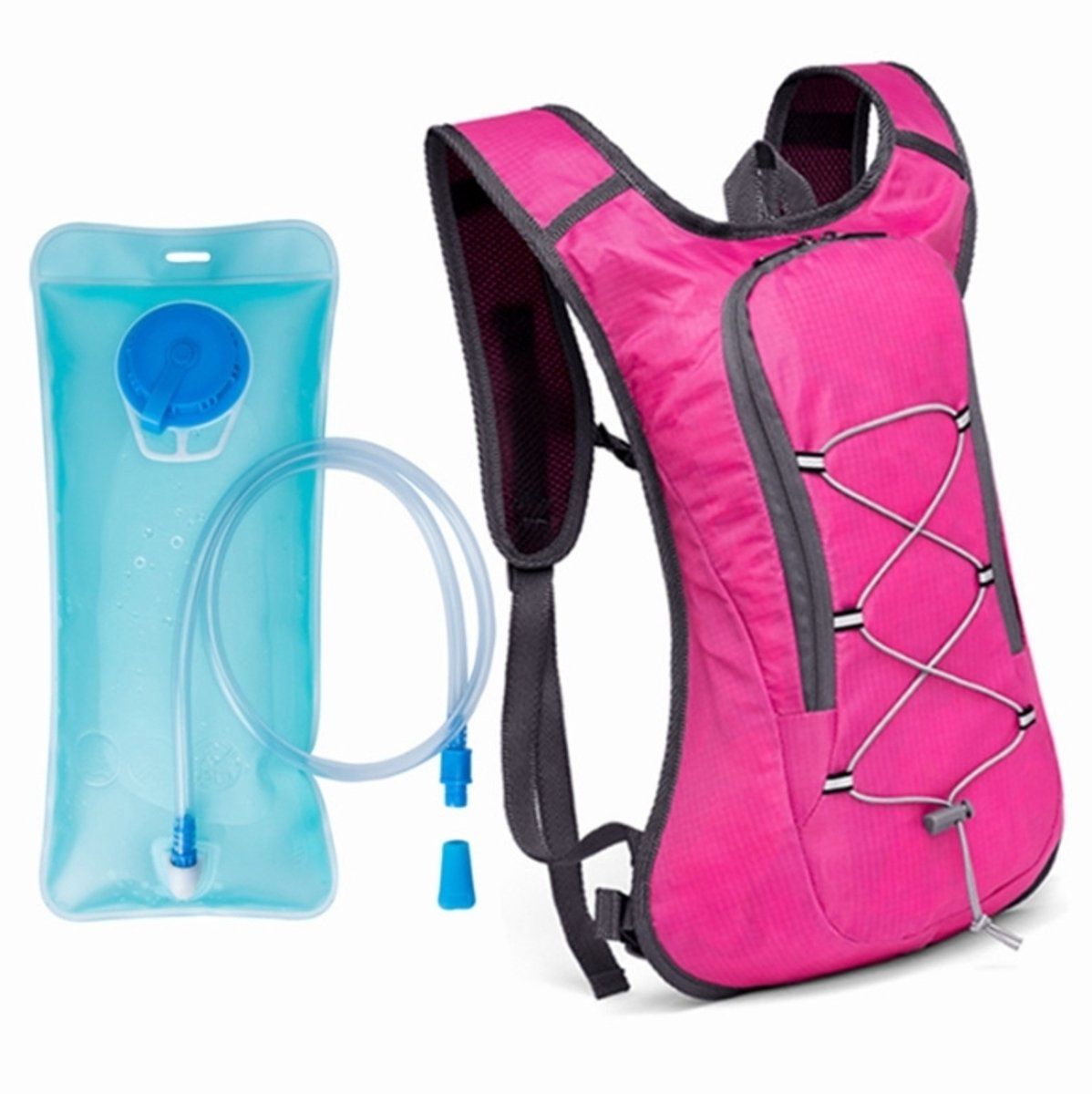 Outdoor Sports backpack water bladder, Cycling leisure mountaineering running hiking shoulder water bladder backpack, Pink
