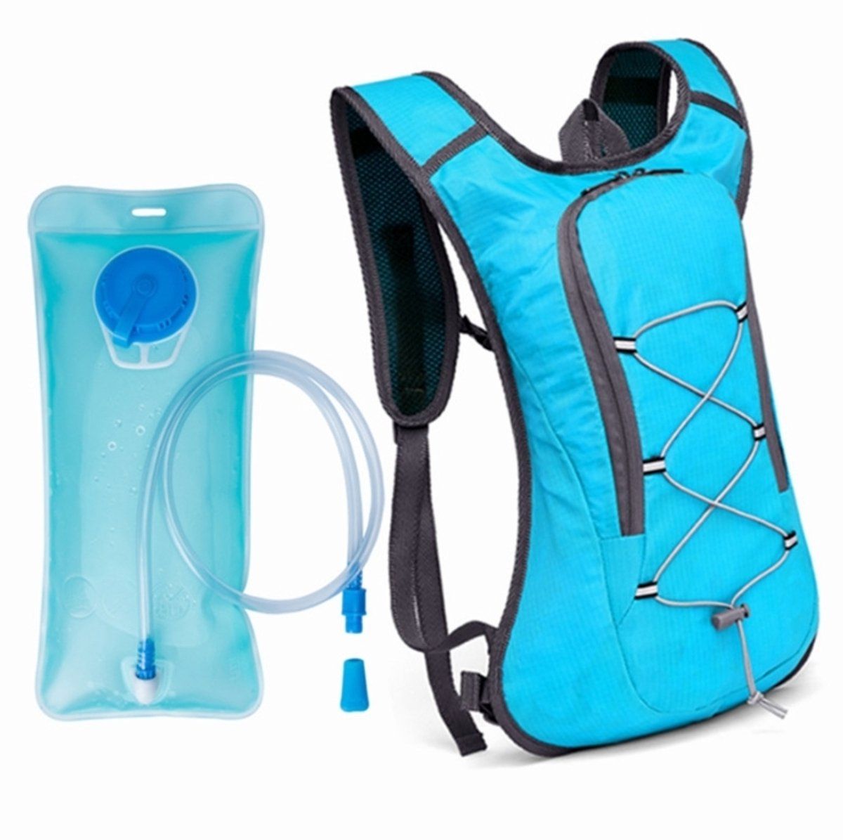 Outdoor Sports Backpack Water Bladder, Cycling Leisure Mountaineering Running Hiking Shoulder Water Bladder Backpack, Blue