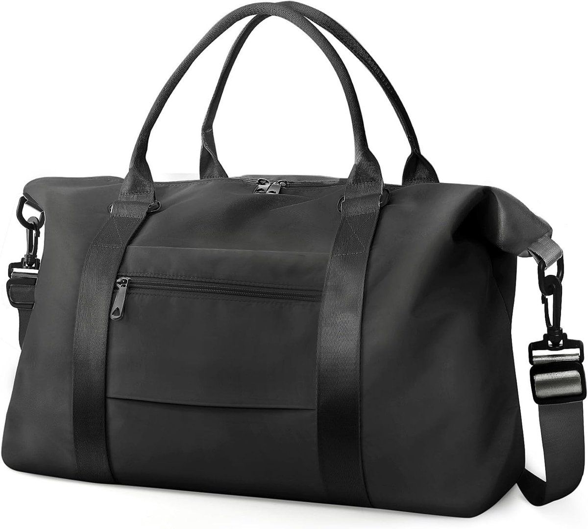 Small Sports Bag, Girl's Sports Bag, Waterproof Weekend Bag for Women, Men's Sports Bag, Overnight Bag with Shopping Bag, 55 x 18 x 27 cm