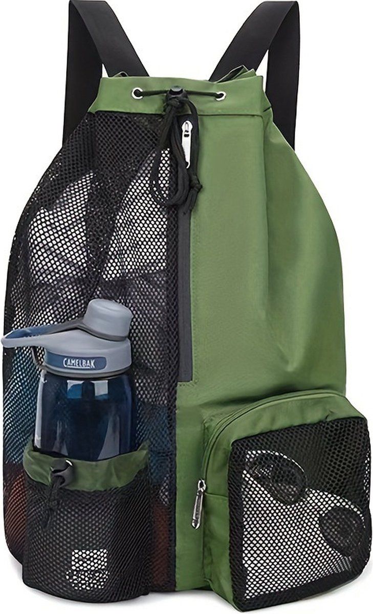 Drawstring Backpack, Beach Bag Backpack, Large Capacity Backpack with Wet Bag, Backpack for Swimming Surfing Travel Gym, Vegetable