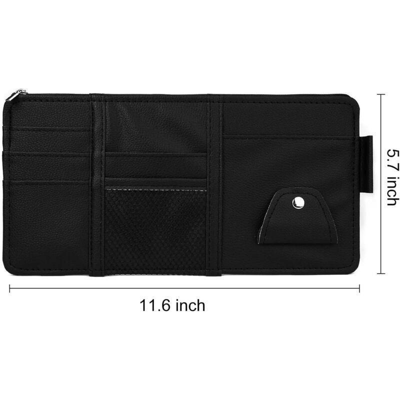 Car Interior Pocket Car Sun Visor Organizer Car Sun Visor Storage Car Sun Visor Clip Organizer Used for Credit Cards, Made of Glass