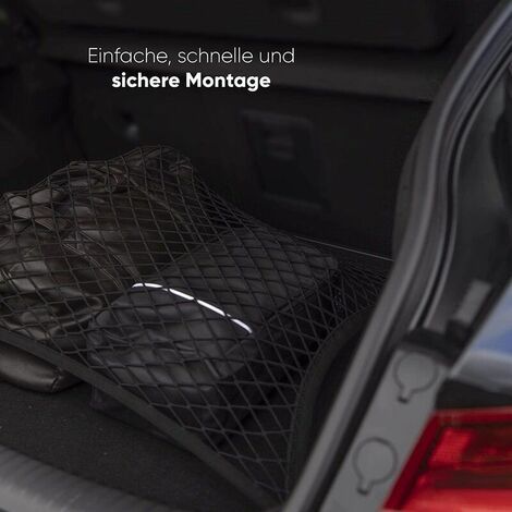 Car luggage net, 110x60cm elastic nylon trunk net protective net multi-function partition net for trunk storage