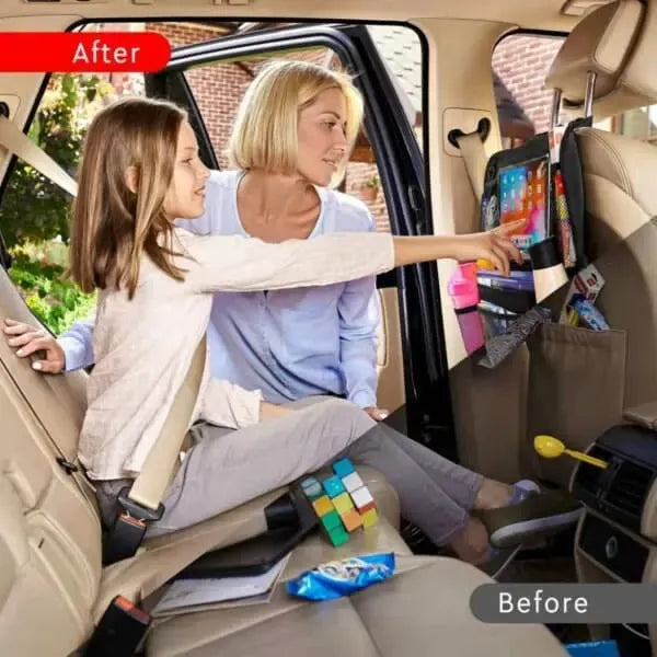 Sturdy Heavy Duty Backrest Storage – Backrest Pocket for Kids in the Car Organizer—pa, Black Color, 1 Pcs Pack