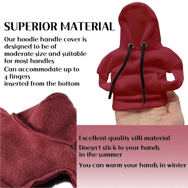 High Performance Replacement Car Hoodie Protection Design Decoration Gear Shift Lever - Red, Made of Cotton + Polyester
