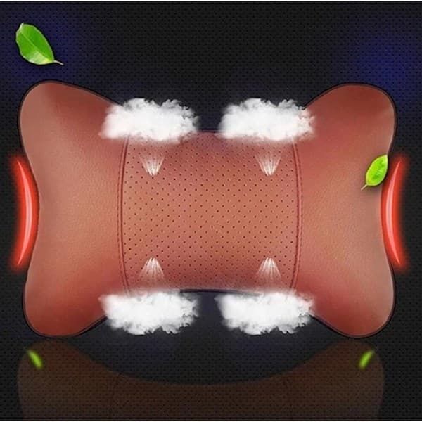 2 Pack Black Car Neck Pillow, Travel Headrest Cushion for Long Journeys, Neck Support Pillow, 25 x 17 x 9 cm Size