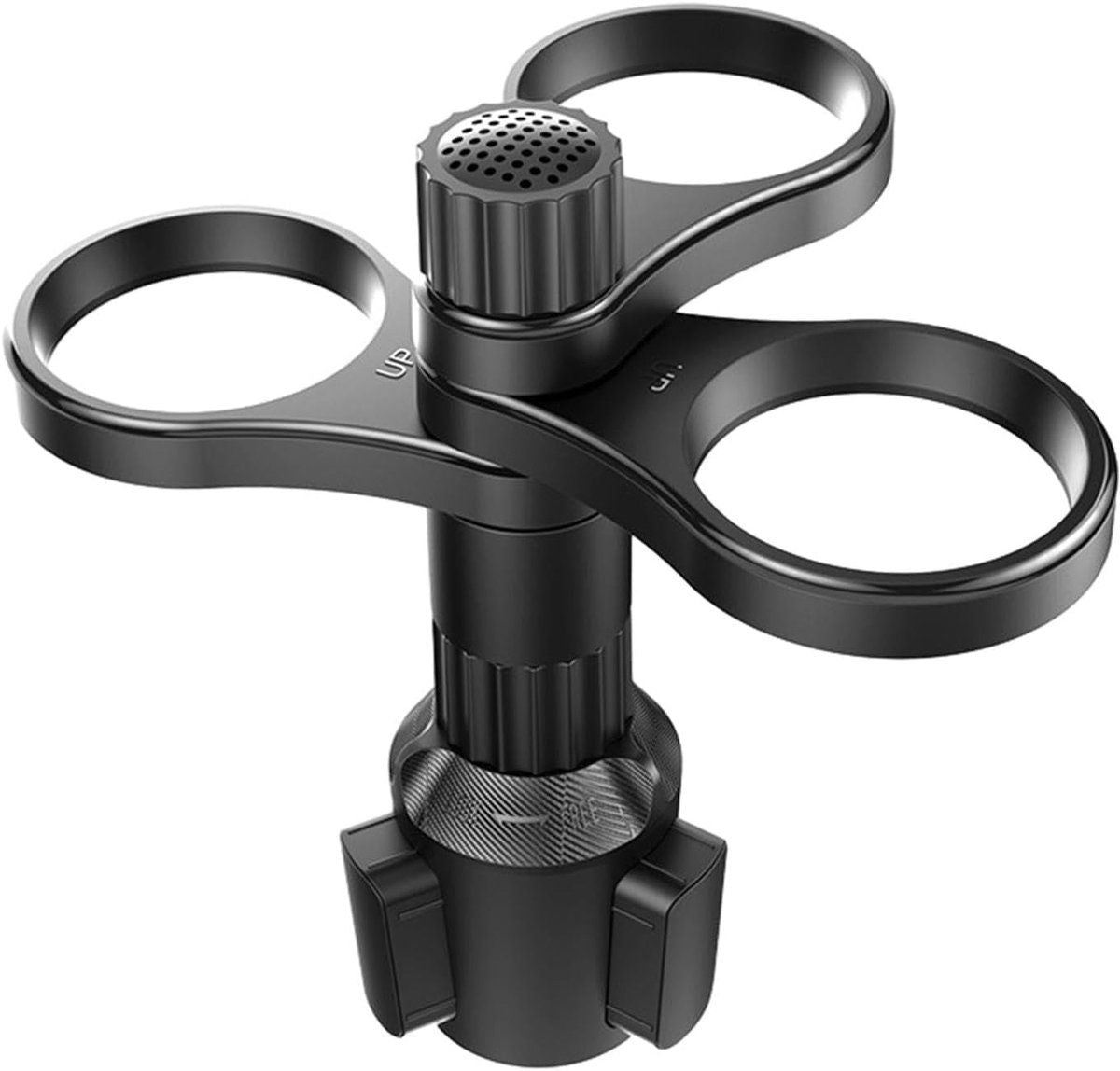 Car Cup Holder, Capacity for 3 cups, Car drink holder, Adjustable base, for Daily Car Use, Travel and Interior Organization, Black