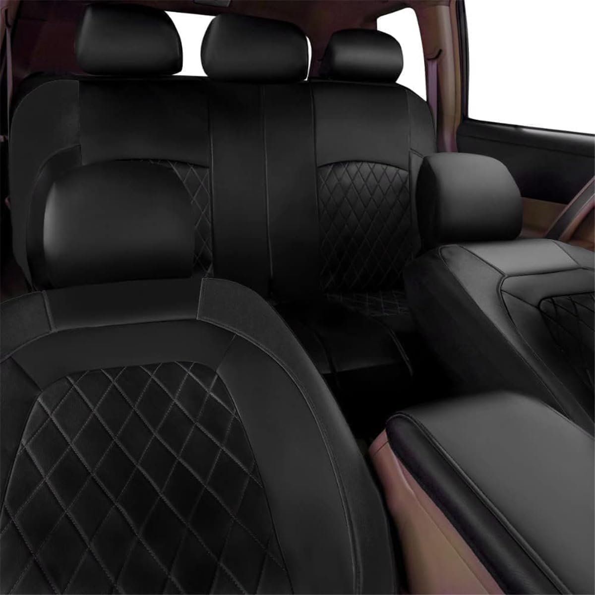 Car Seat Cover Set, Interior Protection, Protect Car, Waterproof Breathable, for Daily Car Use, Travel and Interior Organization, Black