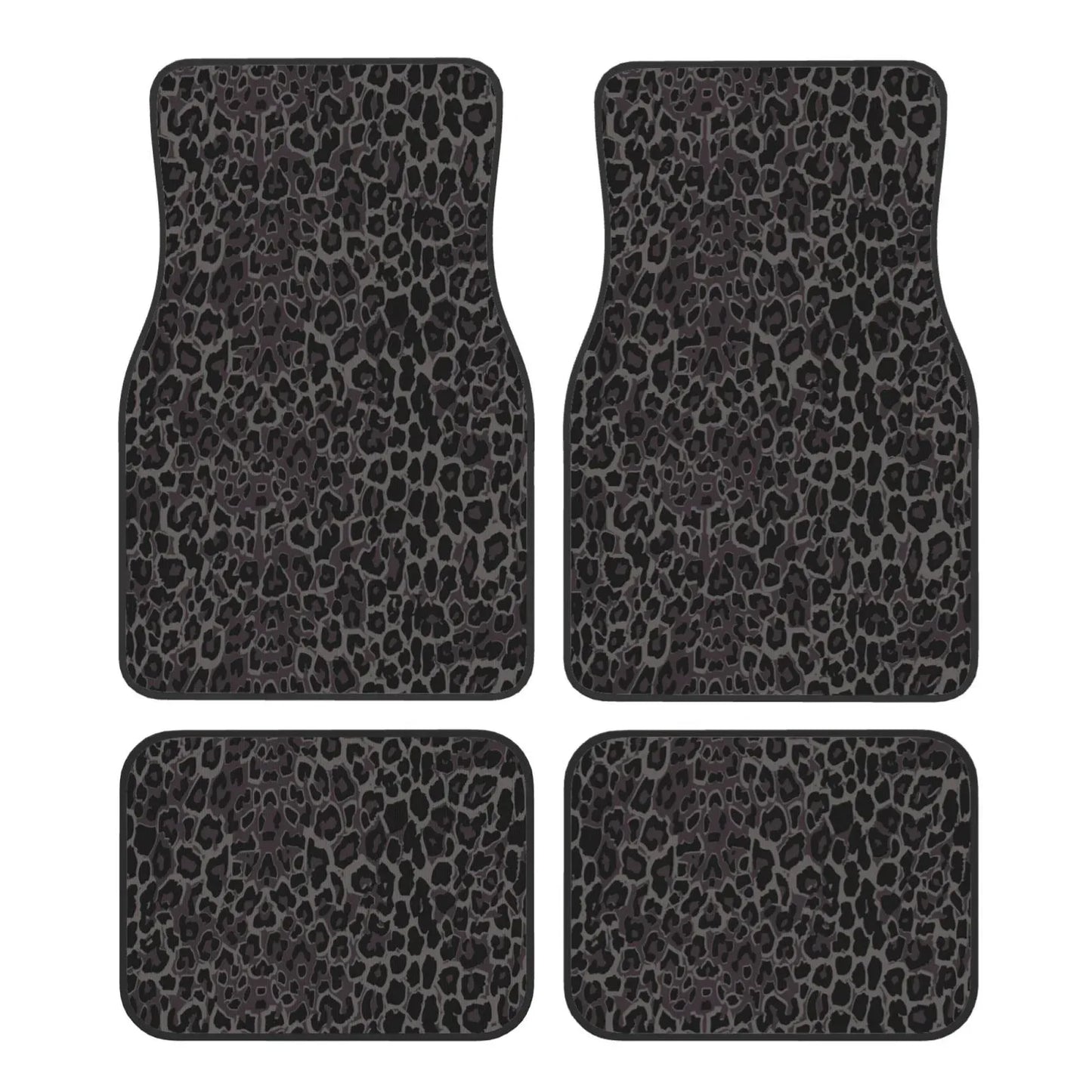 4 Piece, Car Floor Mats Set Carpet Protection, Universal Fit for Car SUV Truck, Vehicle Front and Rear, Leopard Print