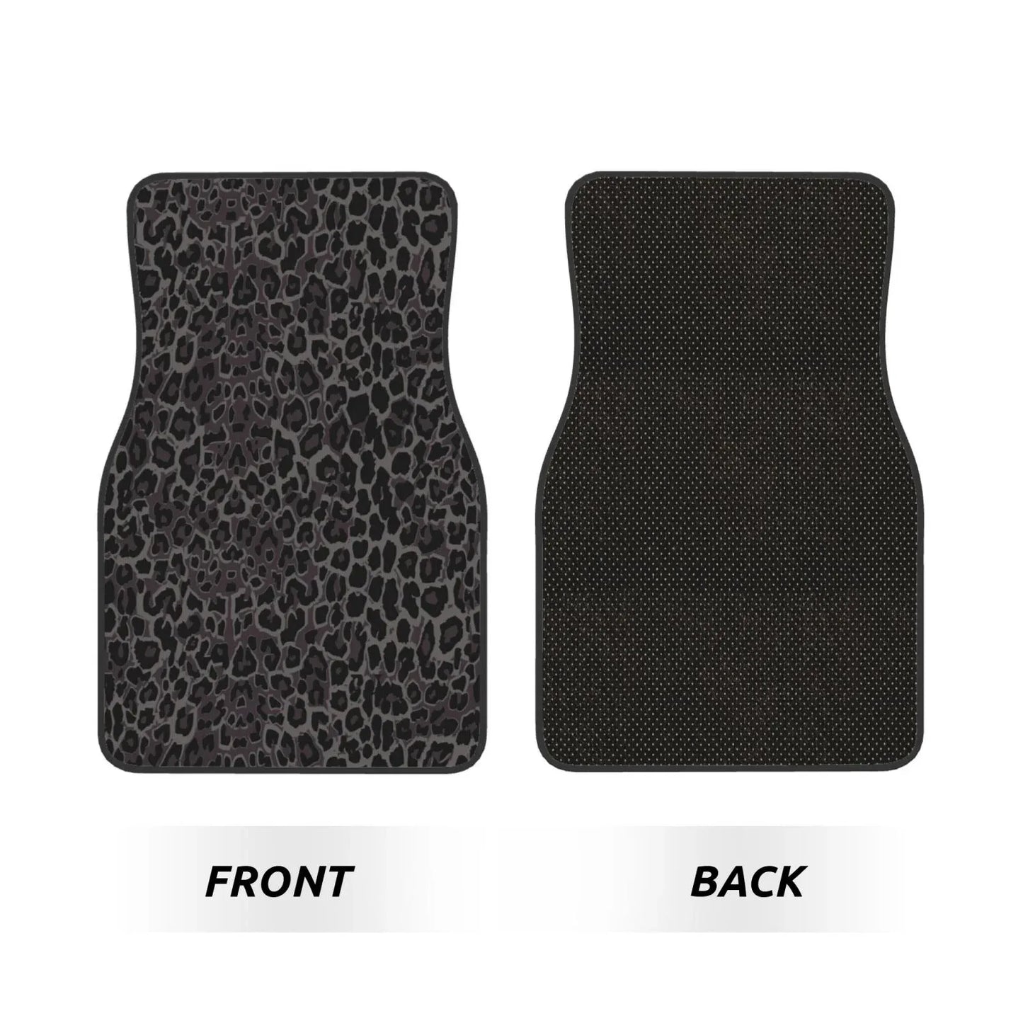 4 Piece, Car Floor Mats Set Carpet Protection, Universal Fit for Car SUV Truck, Vehicle Front and Rear, Leopard Print