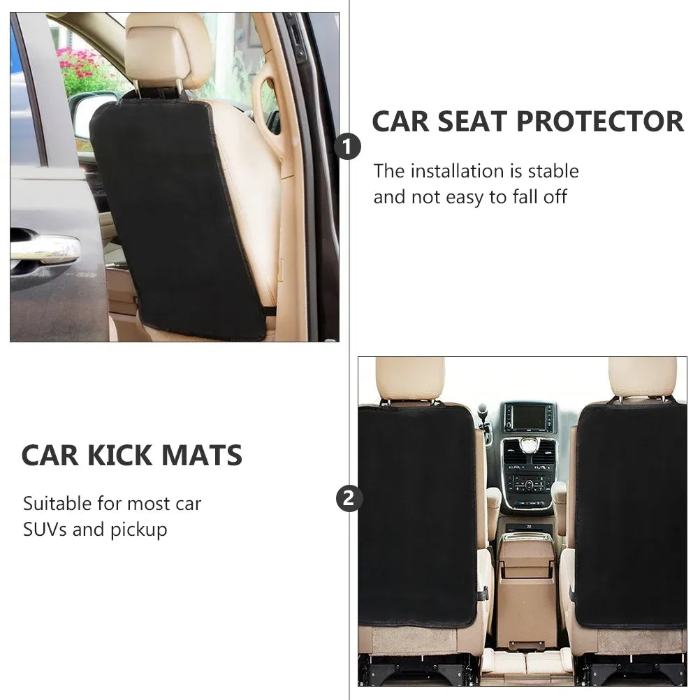 2 Pieces Car Kick Mats, Durable Back Seat Protector for Kids, Vehicle Seat Back Cover for Car, SUV and Truck Interior