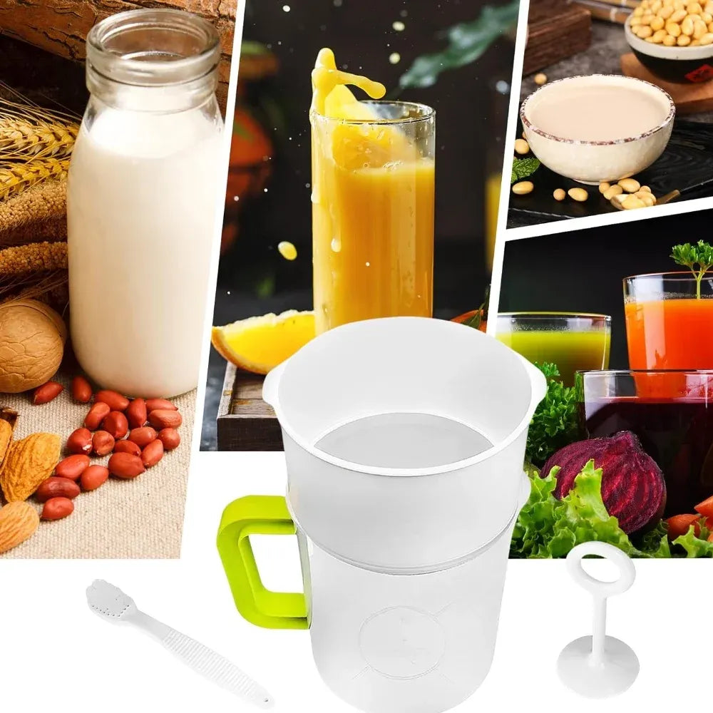 1.5L Soy Milk Juice Filter Nut Milk Bag Replacement, Food Strainer Yogurt Strainer Maker for Fruit Juice, Soy Milk, Nut Milk