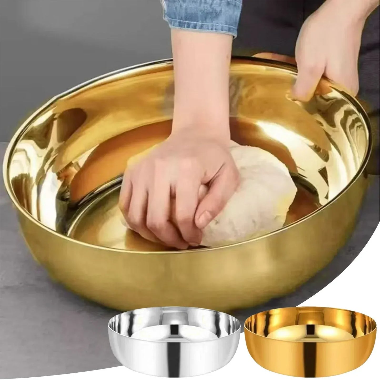Stainless Steel Mixing Bowl with Lid, 12.6 Inch 32 cm Extra-Large Metal Salad and Dough Kneading Prep Bowl for Kitchen Use