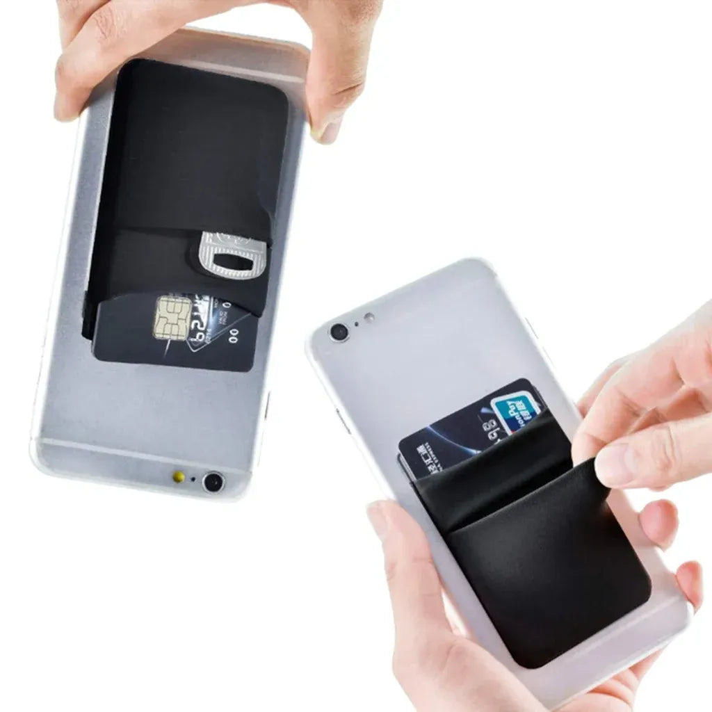 Phone Card Holder RFID Wallet Credit Adhesive Cell Case Stick-on Card Holder for Back of Phone for Most of Smartphones