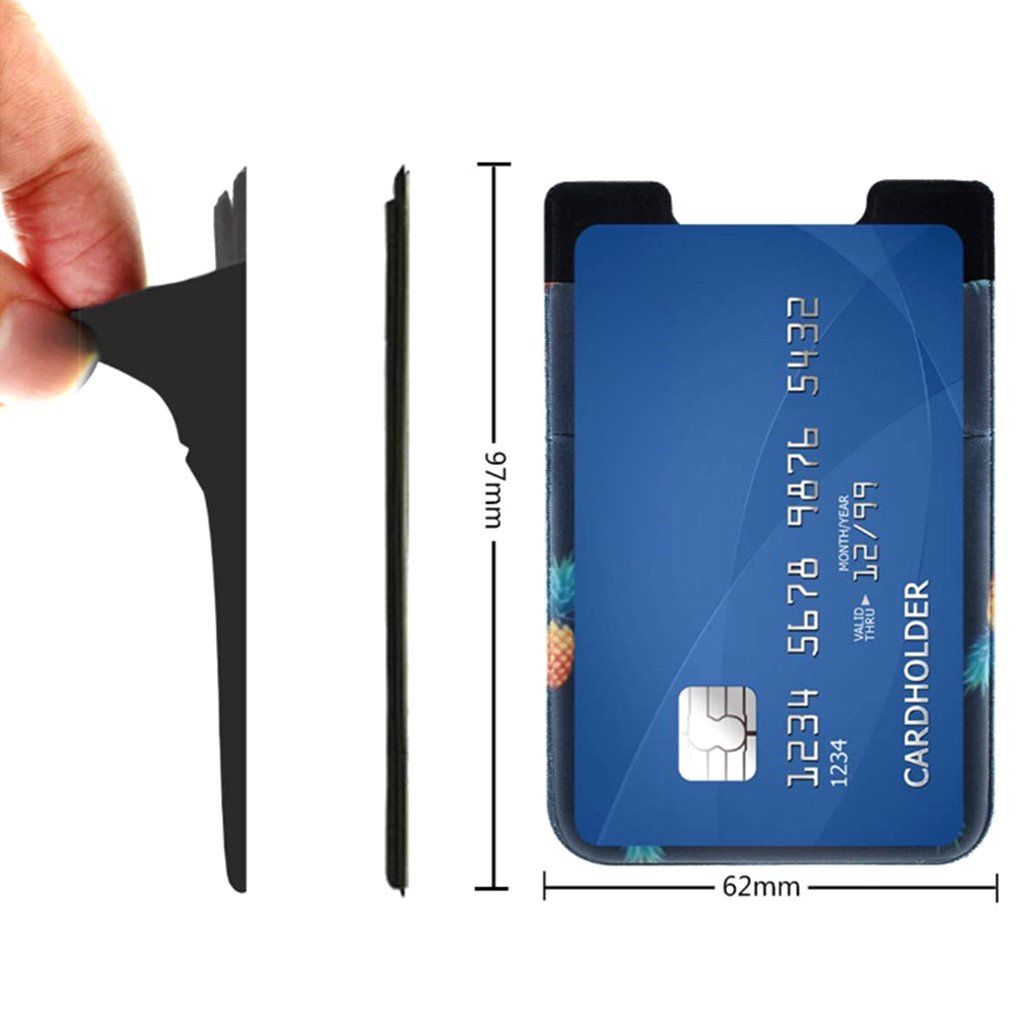 Phone Card Holder RFID Wallet Credit Adhesive Cell Case Stick-on Card Holder for Back of Phone for Most of Smartphones