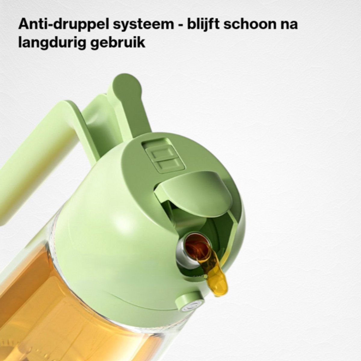 2-in-1 Oil Dispenser and Spray, BPA free, Olive oil bottle, Wok oil, Olive oil spray, Cooking spray, BBQ accessories, Baking spray, Olive green