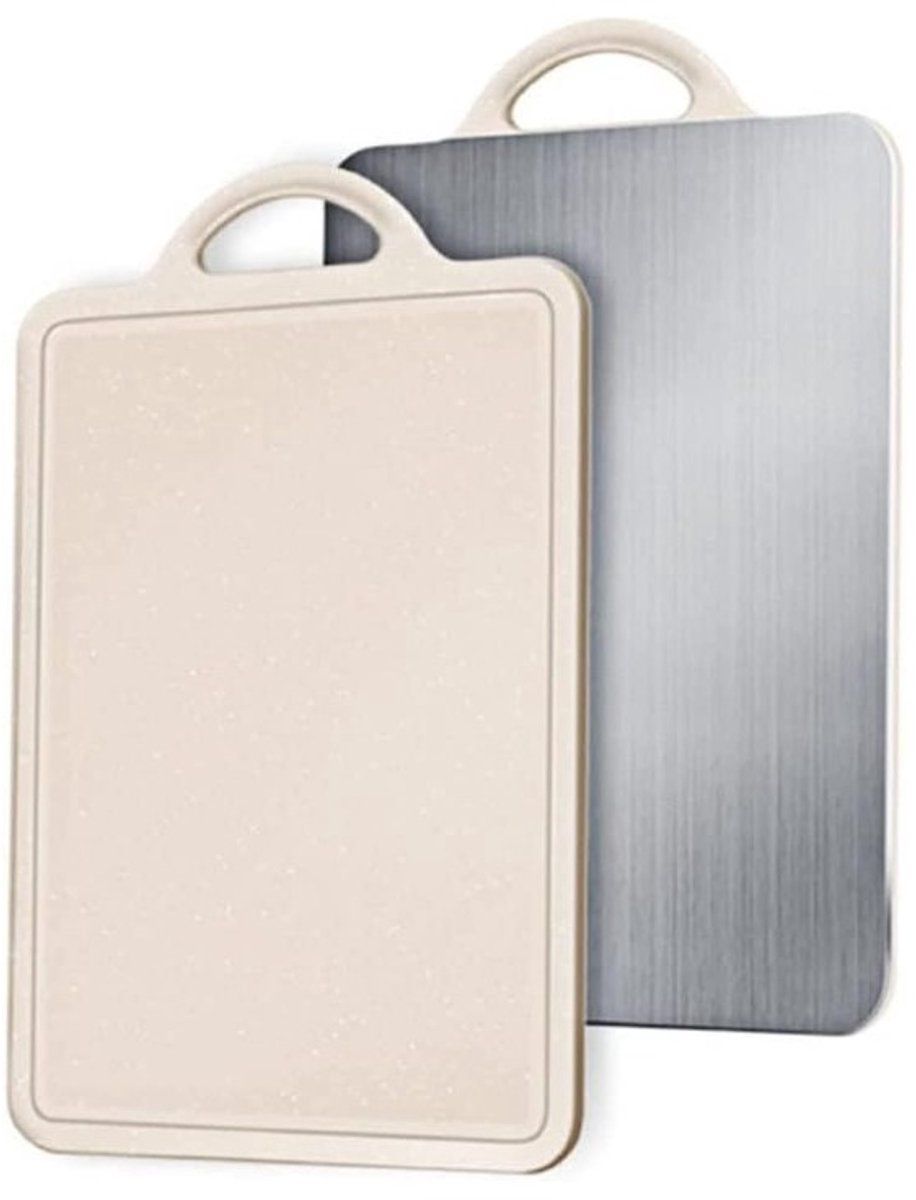 Stainless Steel Cutting Board Extra Thick 1.2cm, Double, sided, Scratch, resistant, Anti, slip edge, Dishwasher safe, Cutting boards