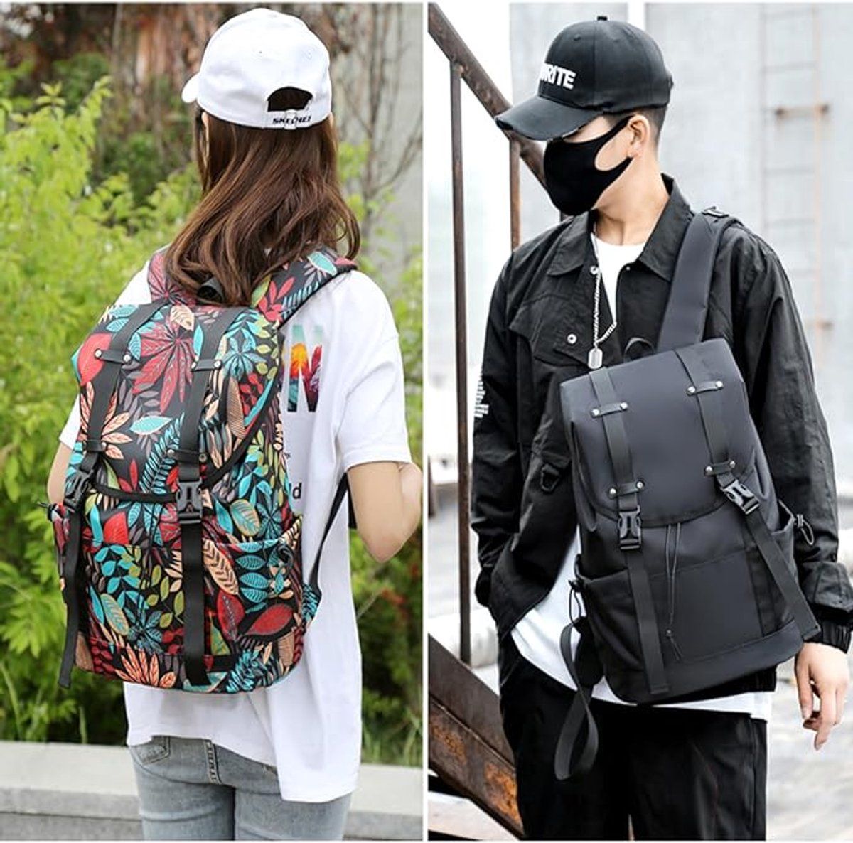 Unisex Laptop Backpack with Anti-Theft Pocket, 20 L Waterproof Travel and Work Backpack for 39.6 cm Laptop, Black
