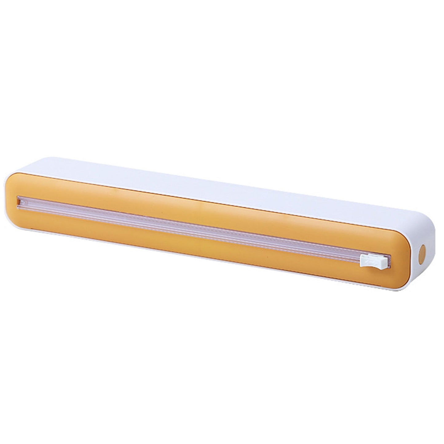 Cling Wrap Cutter - Magnetic Back Design - Two-Way Slider - Plastic Wrap Cutting - Fridge Mounted - Saran Wrap Organizer - Kitchen Tool Yellow