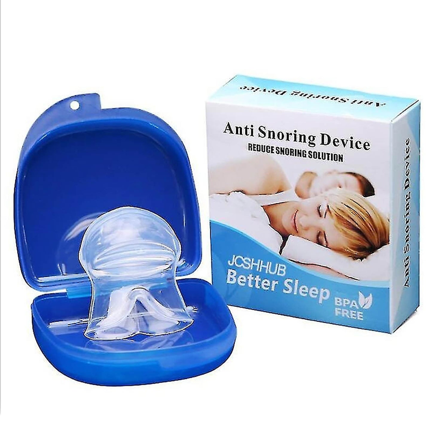 Silicone Anti Snoring Tongue Aid Reduce Snore Sleep Solution Stopper Device One Size Blue