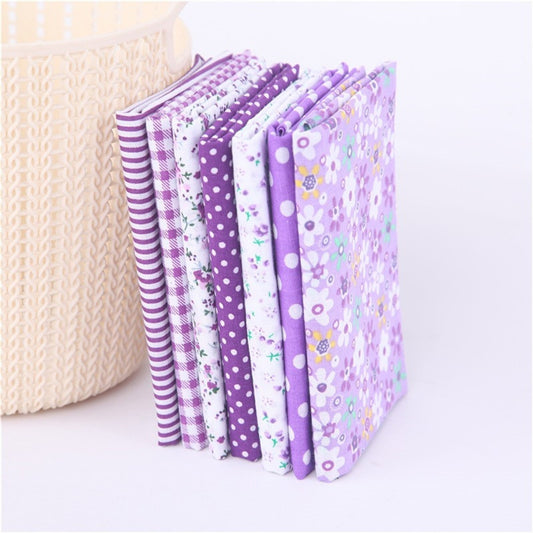 Tdoenbutw clearance Cotton Crafts Fabric Bundle Patchwork Squares Quilting Sewing Patchwork DIY 7PCS 7PC DIY Fabric fall fabric squares clearance sale Z-Purple