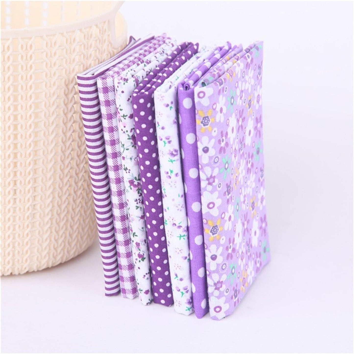 Tdoenbutw clearance Cotton Crafts Fabric Bundle Patchwork Squares Quilting Sewing Patchwork DIY 7PCS 7PC DIY Fabric fall fabric squares clearance sale Z-Red2
