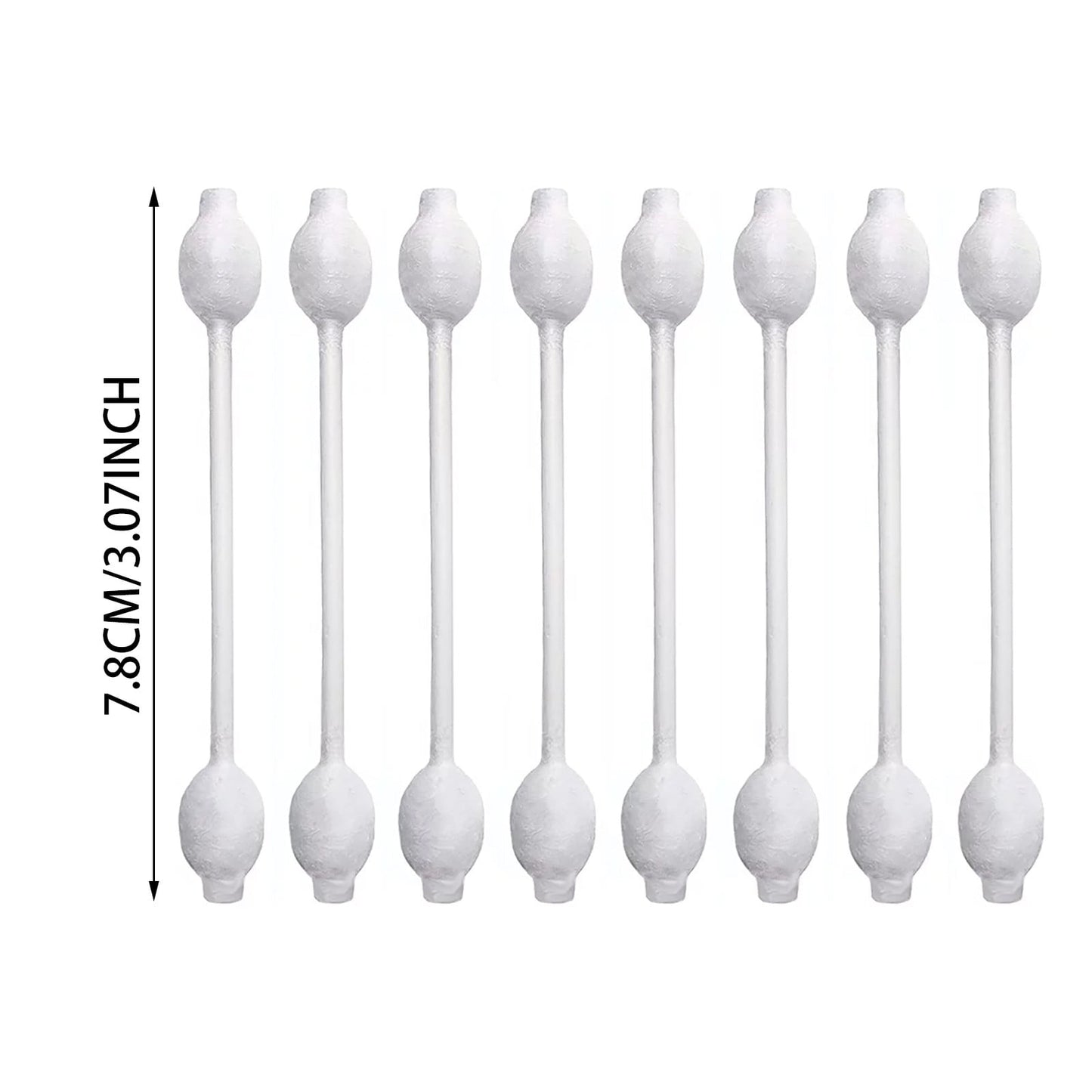 DXOUPM 55ct Baby Cotton Swabs Safety Swabs for Kids or Babies Organic Cotton Gentle Baby Qtips Children Cotton Buds White