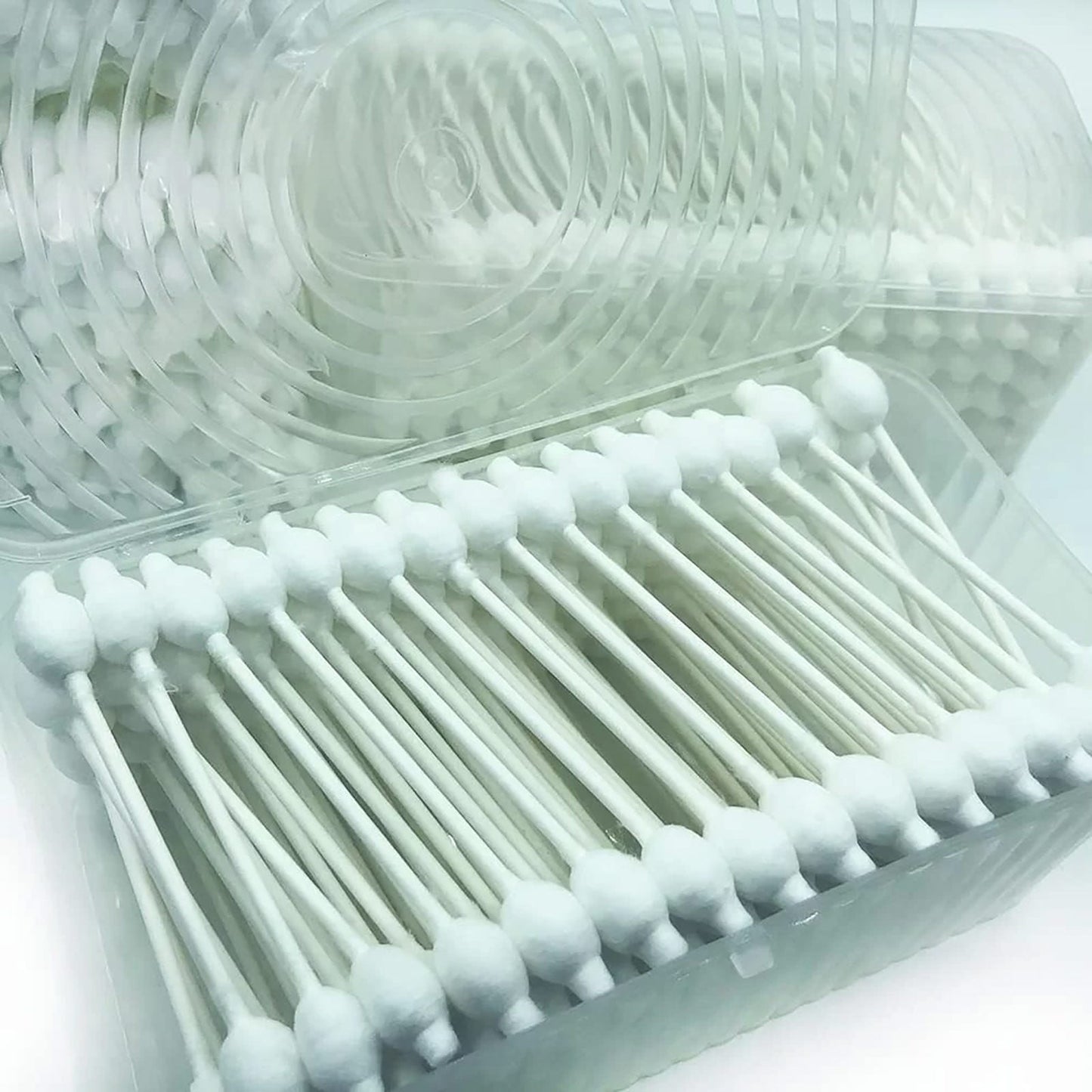 DXOUPM 55ct Baby Cotton Swabs Safety Swabs for Kids or Babies Organic Cotton Gentle Baby Qtips Children Cotton Buds White