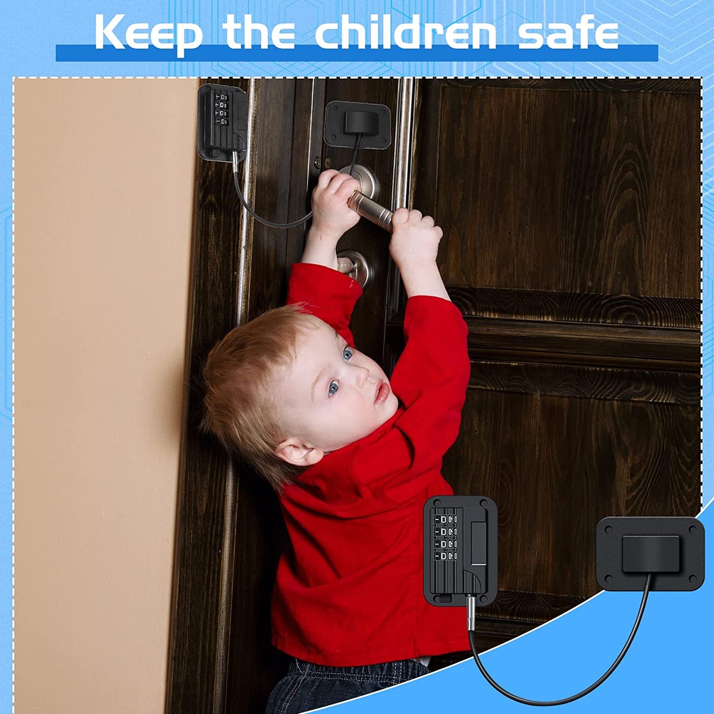 Baby Proofing, Refrigerator lock, Baby Safety Locks for Cabinets, Cabinet Locks for Babies, No Drilling Child Safety Cabinet Locks for Latching to Drawer Door Fridge Oven Toilet Seat White