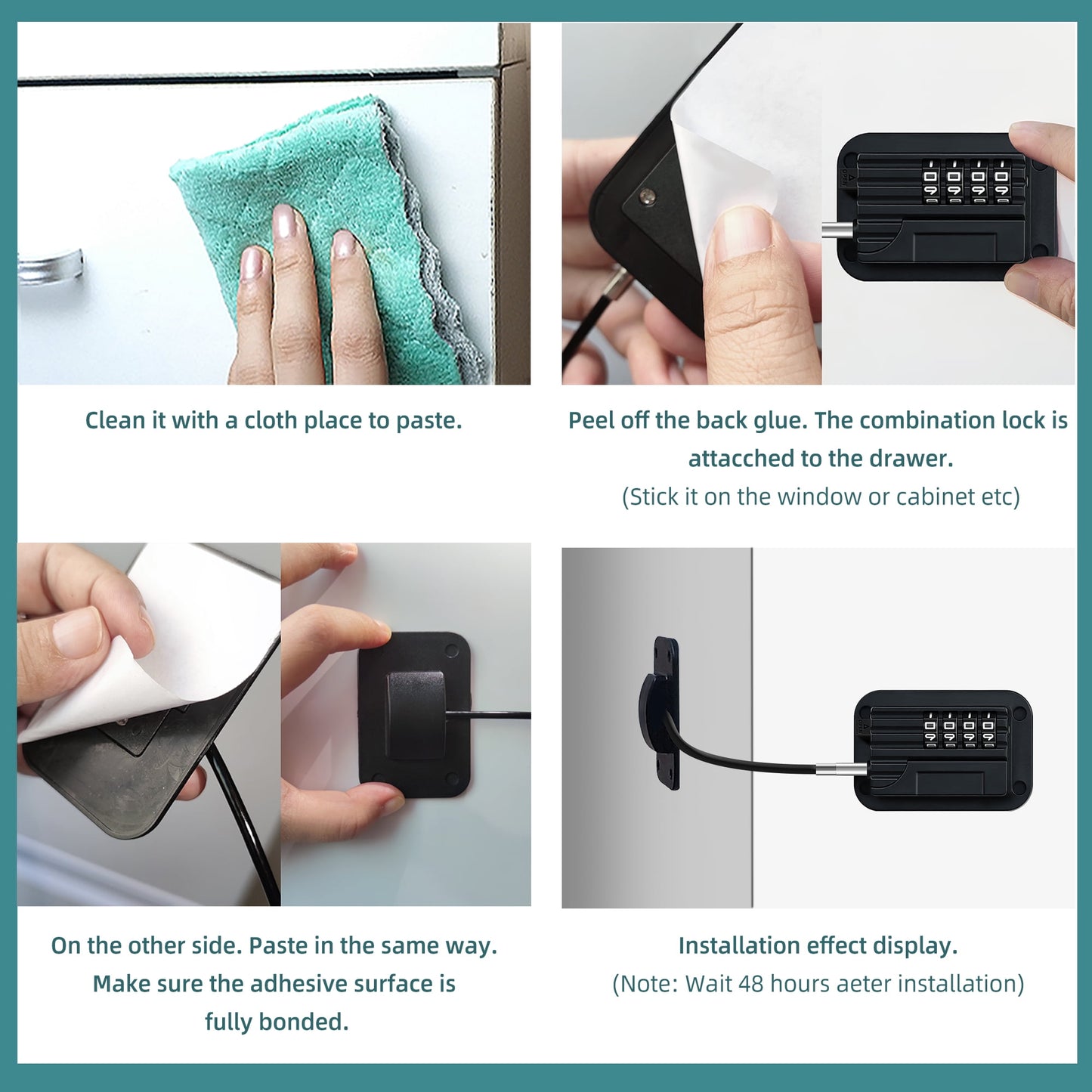 Baby Proofing, Refrigerator lock, Baby Safety Locks for Cabinets, Cabinet Locks for Babies, No Drilling Child Safety Cabinet Locks for Latching to Drawer Door Fridge Oven Toilet Seat White