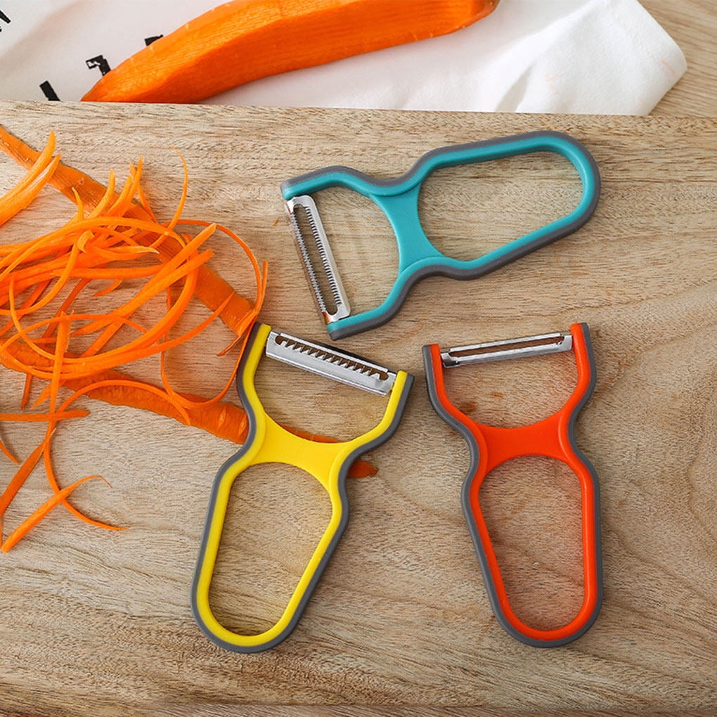 3 Pieces Vegetable Peeler Set For Potato Fruit Non-Slip Home Kitchen Peeling Tool Random Color