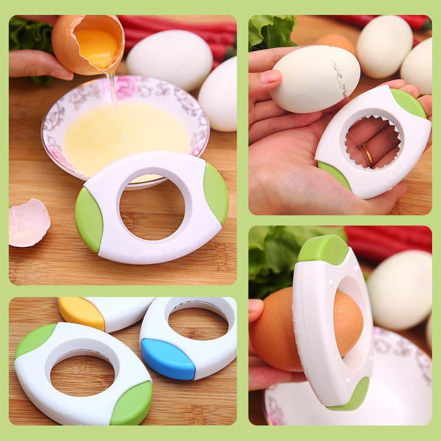 Egg Shell Opener for Hard Boiled Eggs,Egg Peeler Tool Topper Cutter Tool, Handheld Quick Raw Eggs Cracker Separator Tools, Kitchen Gadgets for Baking and Cooking Blue