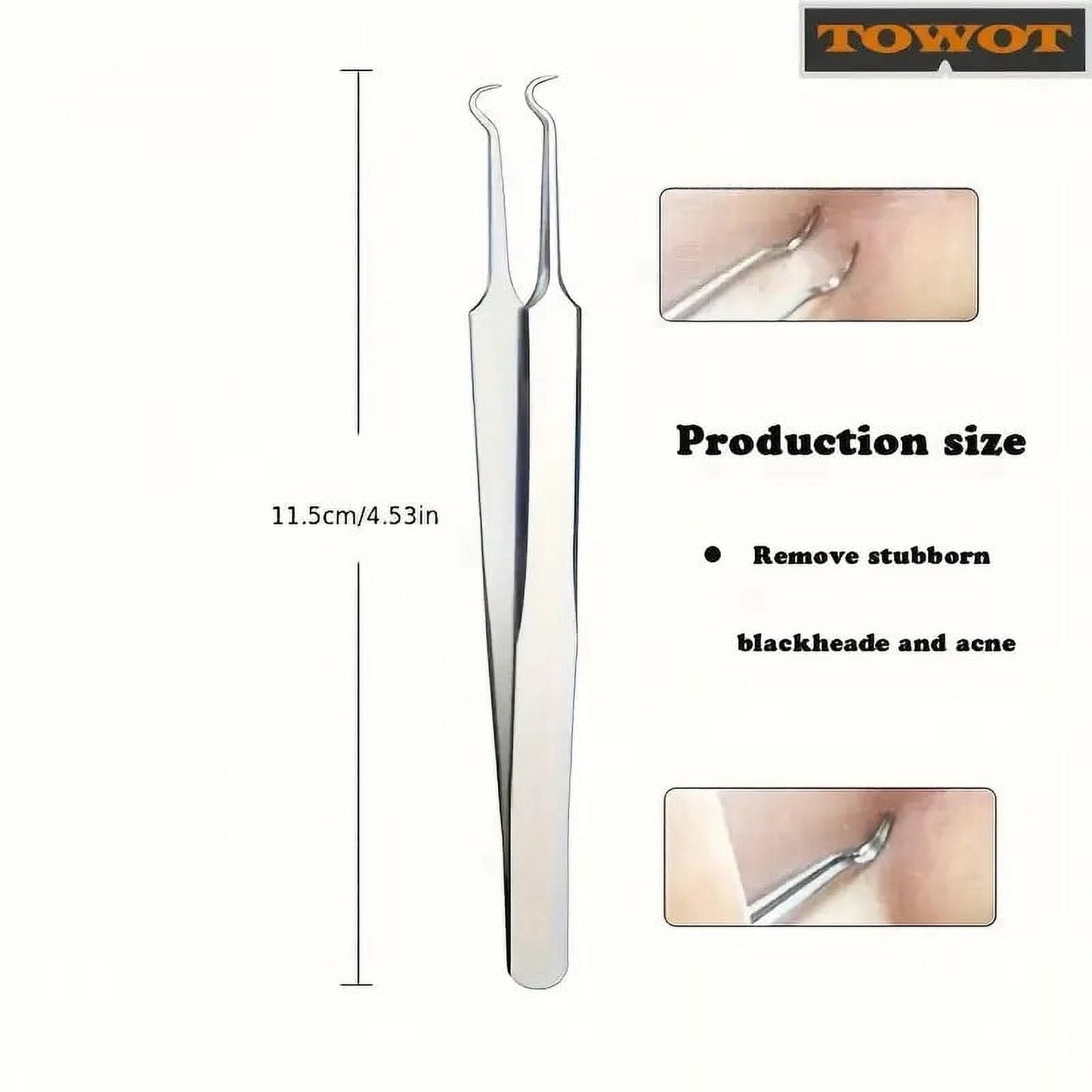 BYXAS Pimple Popper Tool Kit, 8 PCS Professional Stainless Steel Blackhead Remover Comedone Extractor Tools for Removing Zit on Face - Acne Removal Kit with Metal Case (Silver) 11PCS with Makeup Mirror